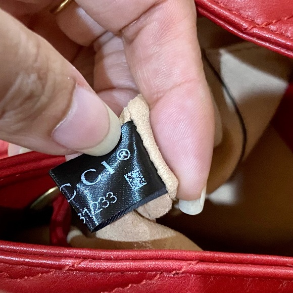 Like New Authentic Gucci Marmont Mini Backpack Red - Picture 16 of 16